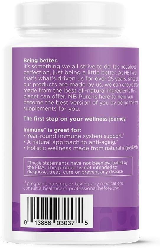 nbpure Immune+ Daily Immune Support Supplement - 90 Capsules - görsel 6