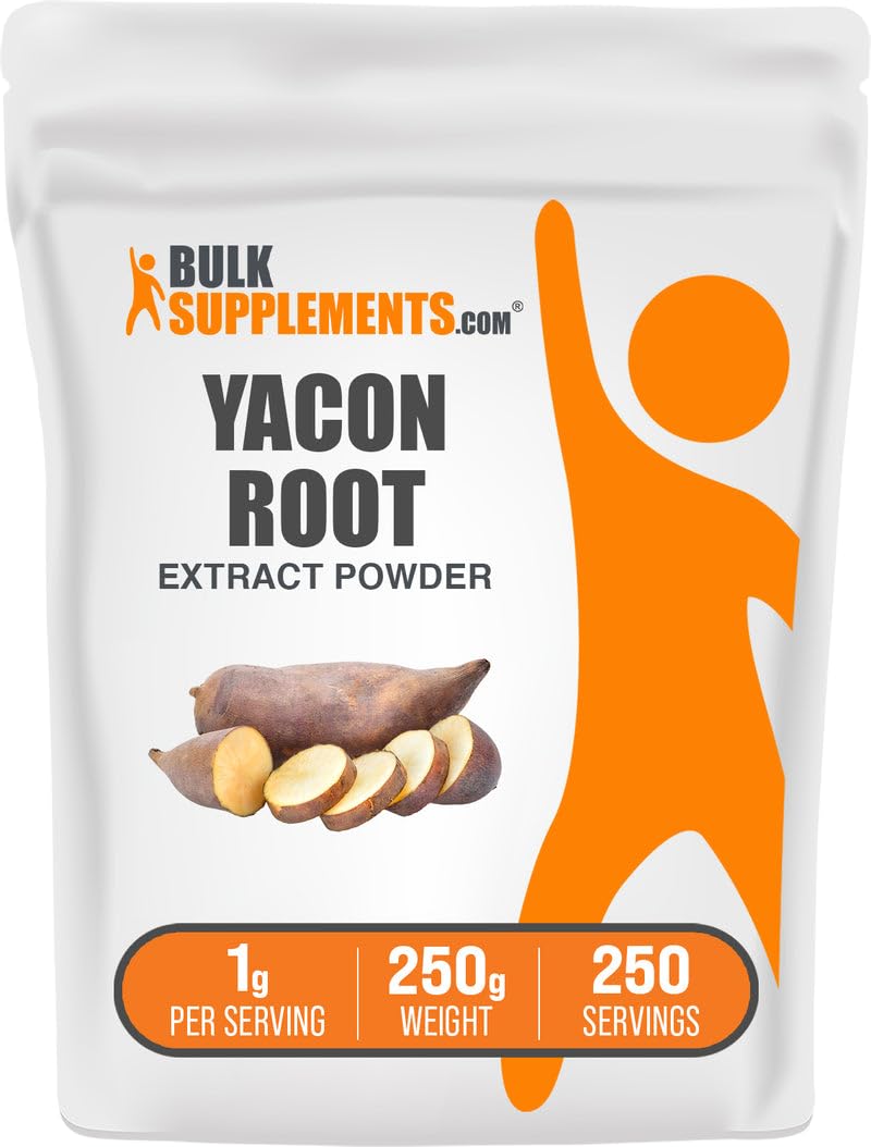 BulkSupplements.com Yacon Root Extract Powder - Sugar Substitute, Natural Fibre Sweetener - Gluten-free, 1g per Serving, 1kg (Pack of 5) - görsel 8