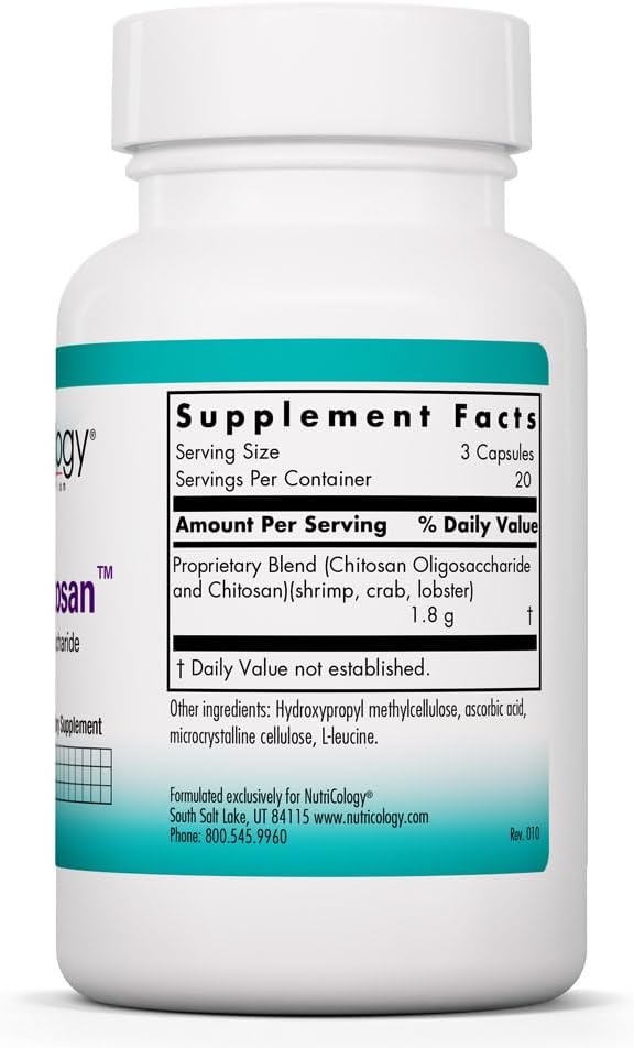 Nutricology MicroChitosan - Chitosan Oligosaccharide Supplement - 60 Vegicaps - görsel 2