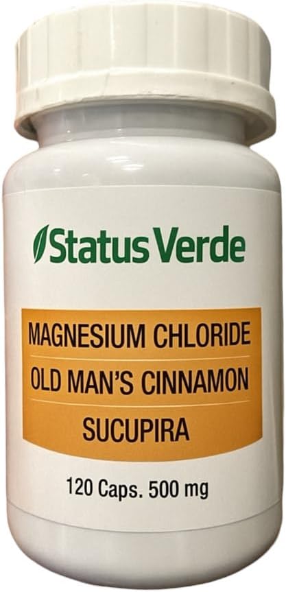 Magnesium Chloride+ Old Man's Cinnamon+ Sucupira 500 mg (120 Capsules) Plant Based - görsel 1
