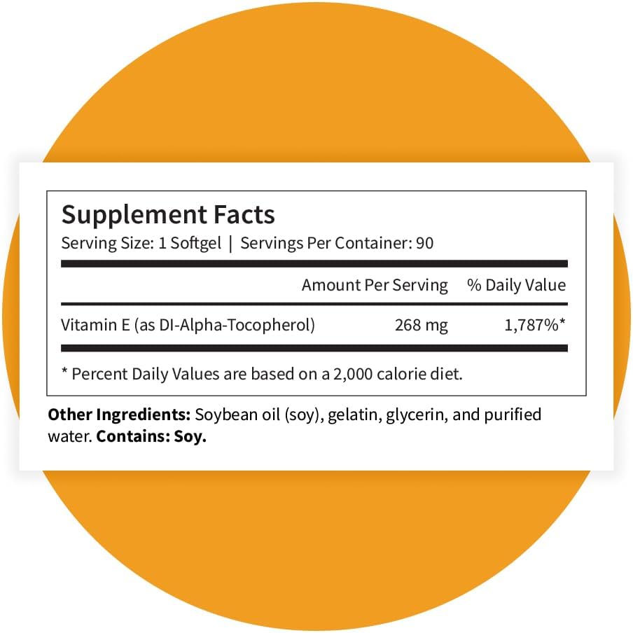 Pattern Wellness Vitamin E 400 IU – Antioxidant, Immune & Cellular Health Support – 90 Softgels - görsel 8