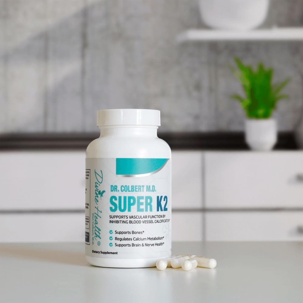 Dr. Colbert, MD Super K2 | Divine Health | MK-7 | Vitamin K2 | 200mcg | 120 Capsules - görsel 2