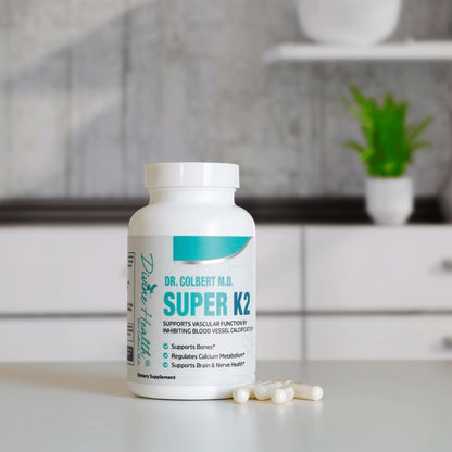 Dr. Colbert, MD Super K2 | Divine Health | MK-7 | Vitamin K2 | 200mcg | 120 Capsules