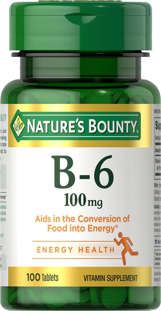 Nature's Bounty Vitamin B6 100 mg Tablets, 400 Tablets (4 Pack) - görsel 2