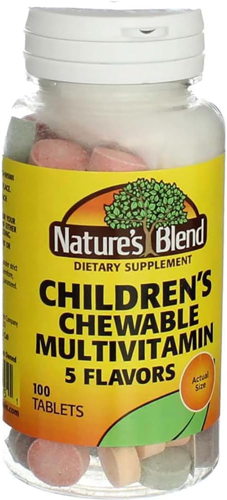Nature's Blend Children's Chewable Multivitamin, 100 Tablets - görsel 1