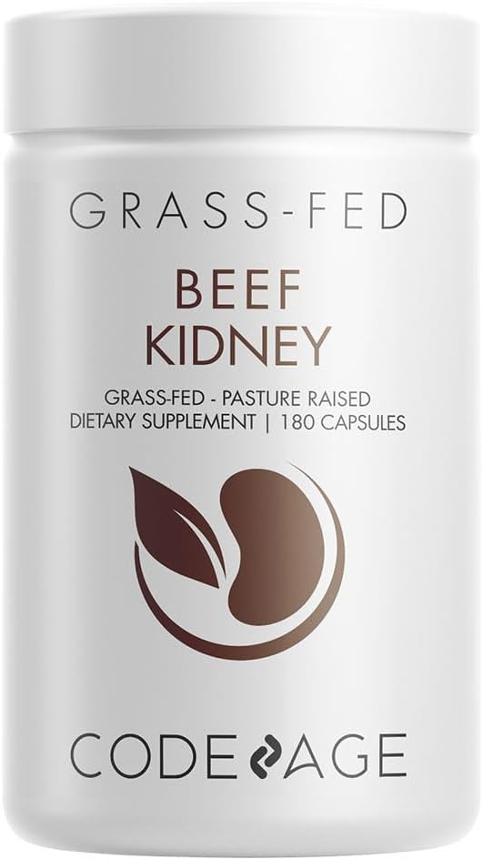 Codeage Beef Kidney, Grass-Fed, Freeze Dried, Desiccated, 180 Capsules - görsel 1