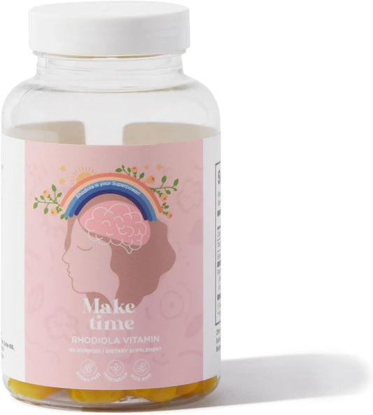 MAKE TIME Women's Rhodiola Gummies for Brain Health and Stress