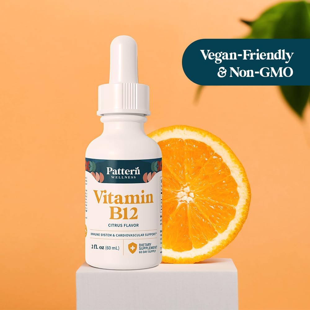 Pattern Wellness Vitamin B12 5000 μg Sublingual Drops – Methylcobalamin – Vegan Citrus - görsel 8