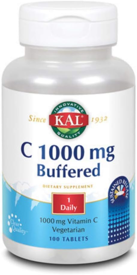 KAL C-REX Timed-Release Vitamin C with Bioflavonoids, 100 mg, 100 Orange Tablets - görsel 4