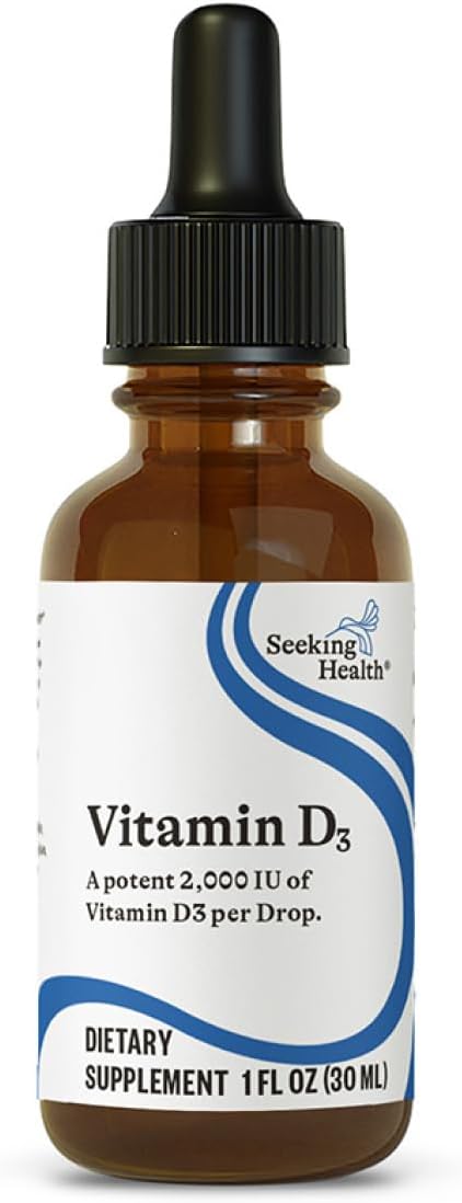 Seeking Health Vitamin D3 Drops - 2,000 IU per Serving, 30 ml (900 Servings)
