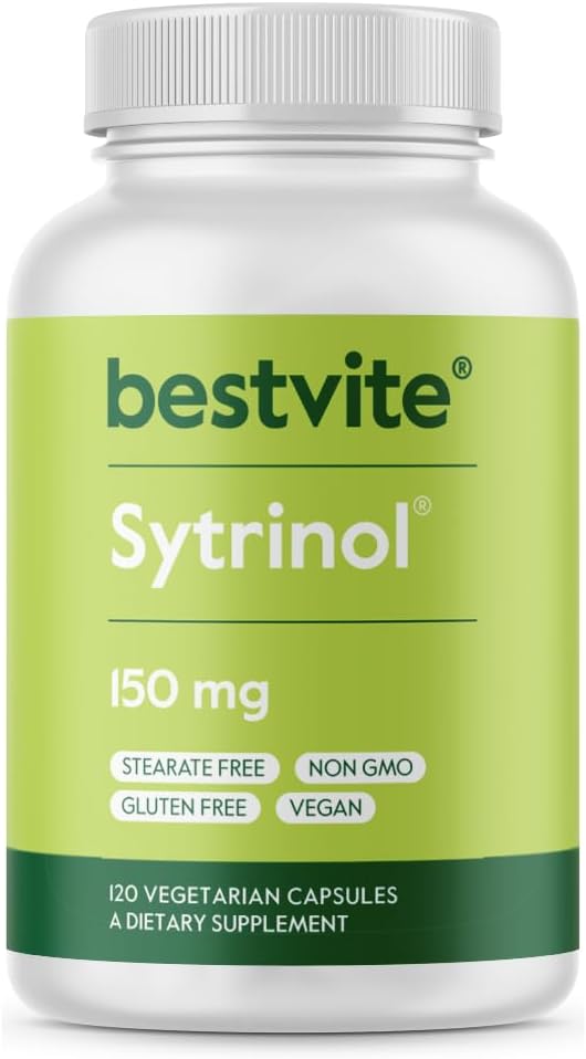 BESTVITE Sytrinol 150mg - 120 Vegetarian Capsules - Patented Citrus & Palm Fruit Blend - görsel 1