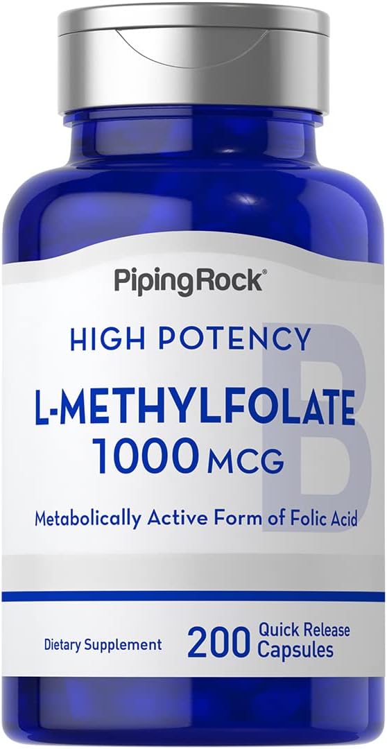 Piping Rock L-Methylfolate Supplement - 1000 mcg - 200 Capsules - görsel 1