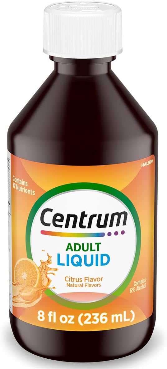 Centrum Liquid Multivitamin for Adults, Multivitamin/Multimineral Supplement with B Vitamins and Antioxidants, Citrus Flavour - 237 ml - görsel 1
