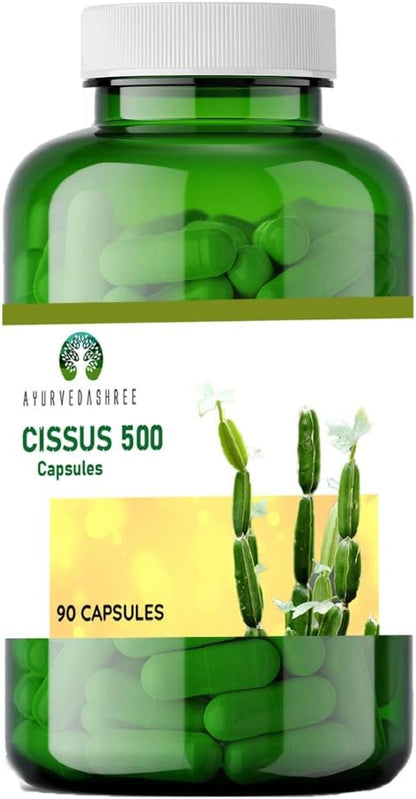 AYURVEDASHREE Asthishrunkala Cissus quadrangularis Capsules - 500mg, 90 Capsules
