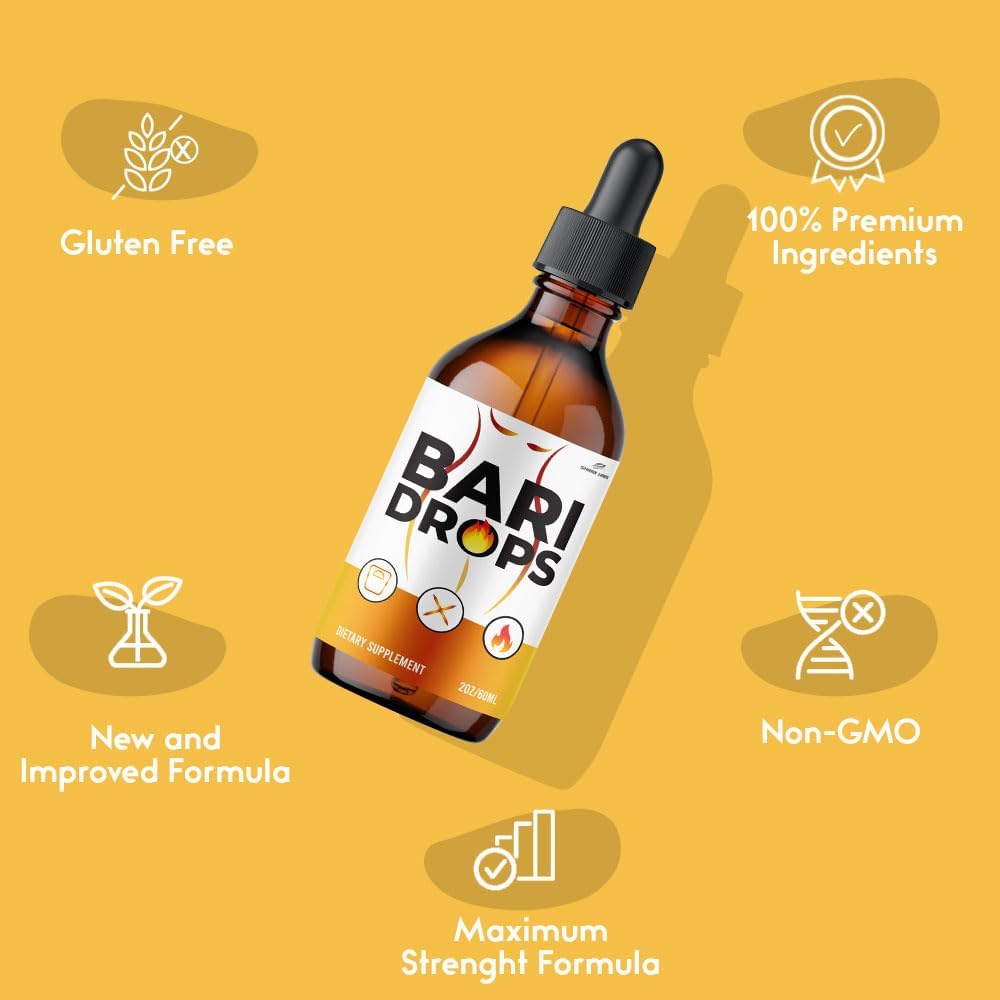 (2 Pack) Bari Drops Supplement, Maximum Potency, Bari Drops Liquid Extract Vitamin for Men and Women 60 ml, 2 Month Supply - görsel 2