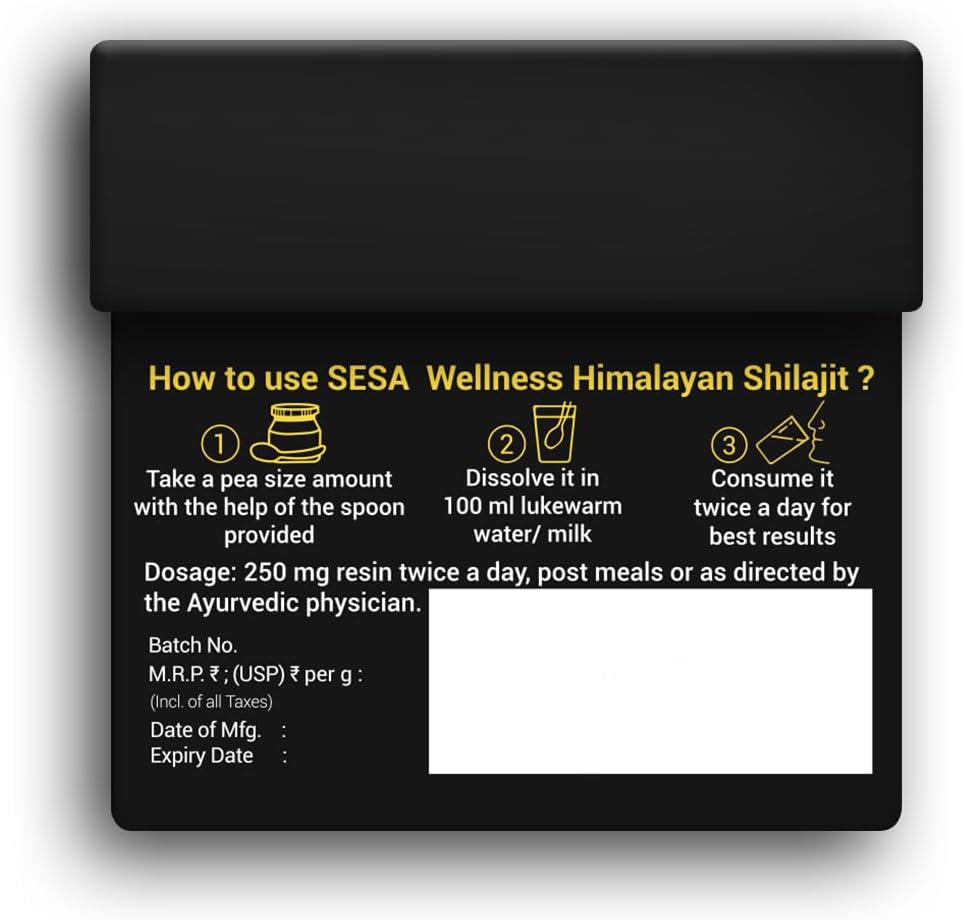 Sesa Himalayan Shilajit Resin – 100% Ayurvedic Fulvic Acid Trace Mineral Supplement - görsel 10