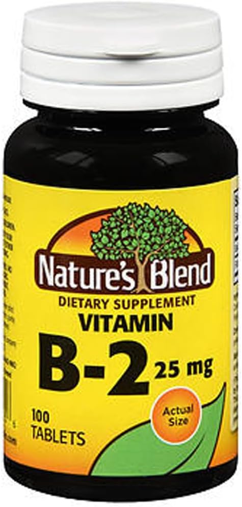 Nature's Blend Vitamin B-2 25 mg, 100 Tablets - görsel 1
