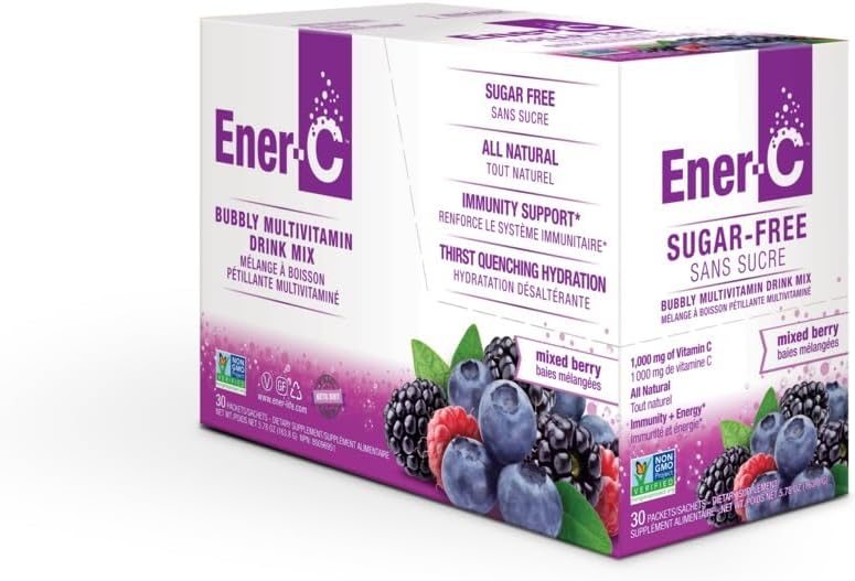 Ener-C Sugar Free Multivitamin Drink Mix - Mixed Berry, 30 Count - görsel 4