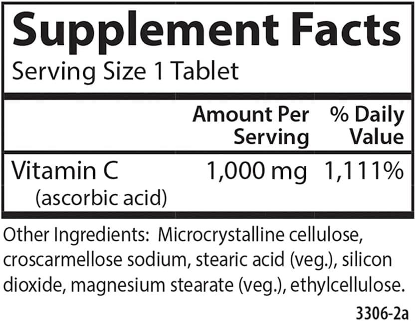 Carlson Vitamin C 1,000 mg, 100 Tablets - görsel 4