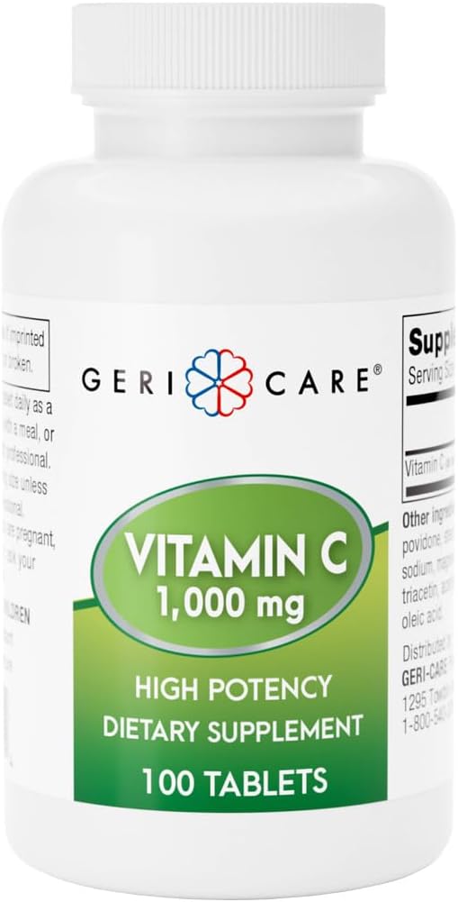 GeriCare Vitamin C 500 mg Tablets – Antioxidant & Immune Support, 200 Tablets - görsel 7