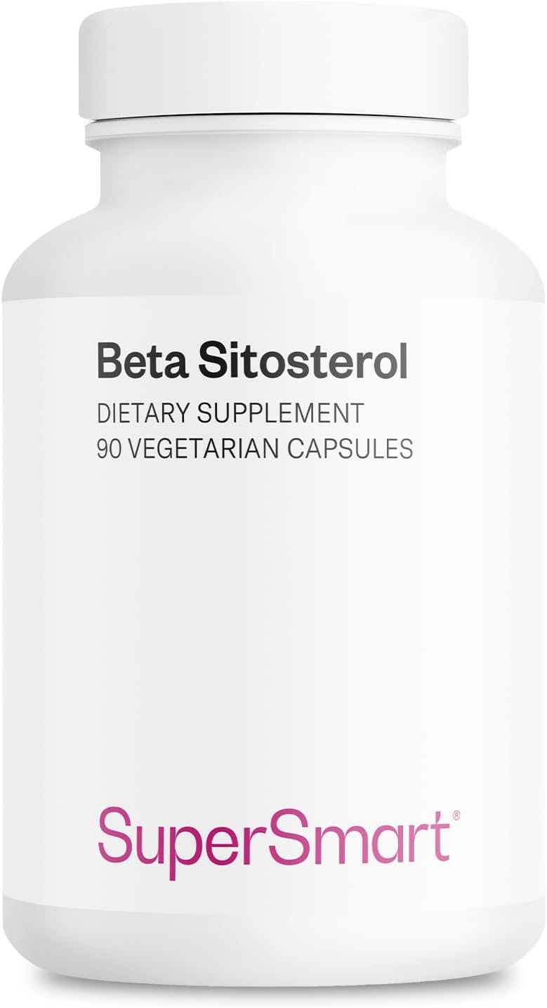 Supersmart Beta-Sitosterol Supplement (180mg per Day) - Plant Sterols for Men - Non-GMO & Gluten-free - 90 Vegetarian Capsules - görsel 1