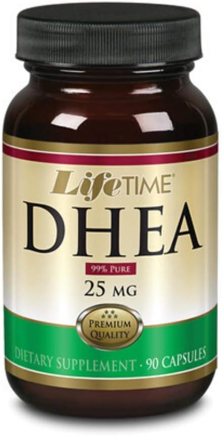 LIFETIME DHEA 25mg Capsules – Hormonal Support Supplement, 90 Count - görsel 1