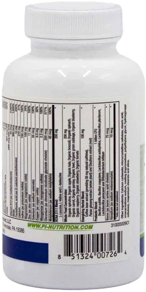 Performance Inspired Nutrition Whole Food Multi Vitamin with Probiotics, BCAAs, and Herbal Complex – 90 Tablets - görsel 3