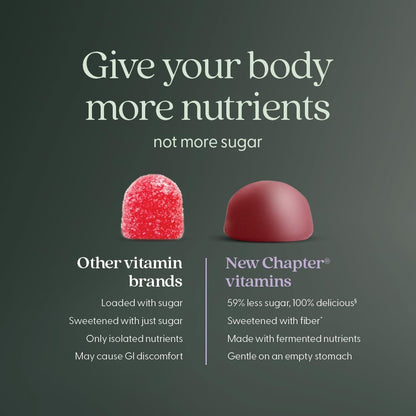 New Chapter Women's Multivitamin Gummies - 59% Less Sugar, Berry-Citrus, 75 Gummies – Image 5