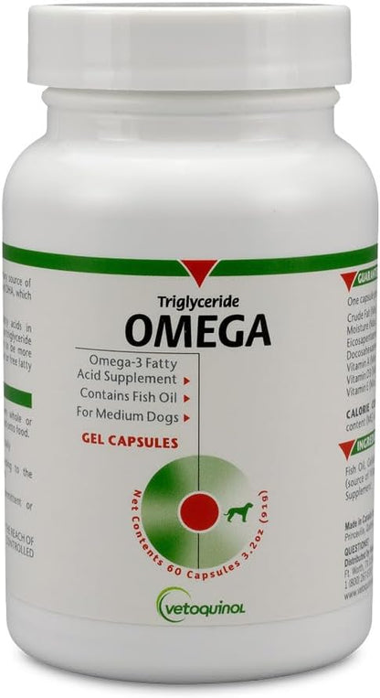 Vetoquinol Triglyceride Omega - Fish Oil for – Healthy Skin and Coat: Omega-3s help nourish the skin and reduce – Image 9