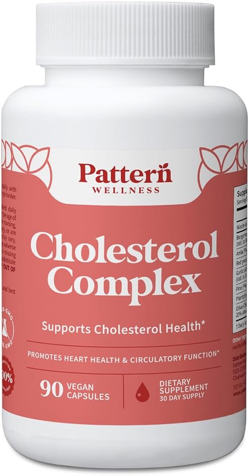 Pattern Wellness Cholesterol Complex Supplement – 90 Vegan Capsules - görsel 1