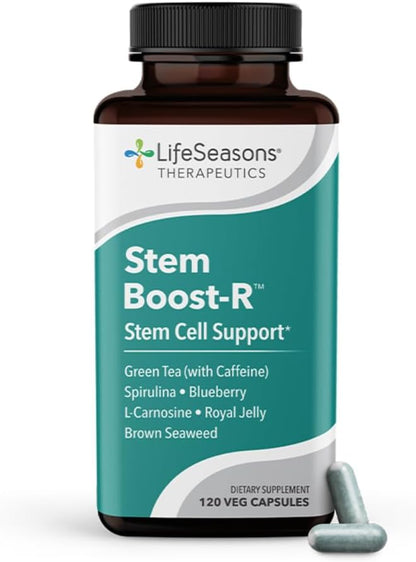 LifeSeasons Stem Boost-R – Stem Cell Support Supplement with Antioxidants, Royal Jelly, Spirulina, Blueberry, Brown Seaweed & L-Carnosine (120 Capsules, Pack of 2)