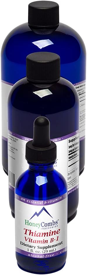 HoneyCombs Vitamin B1 Supplement (Thiamine) Liquid Drops - High Potency Thiamine B1 for Men & Women - Nervous System, Energy & Overall Health - Vegan Liquid B Vitamins (240 ml) - görsel 6