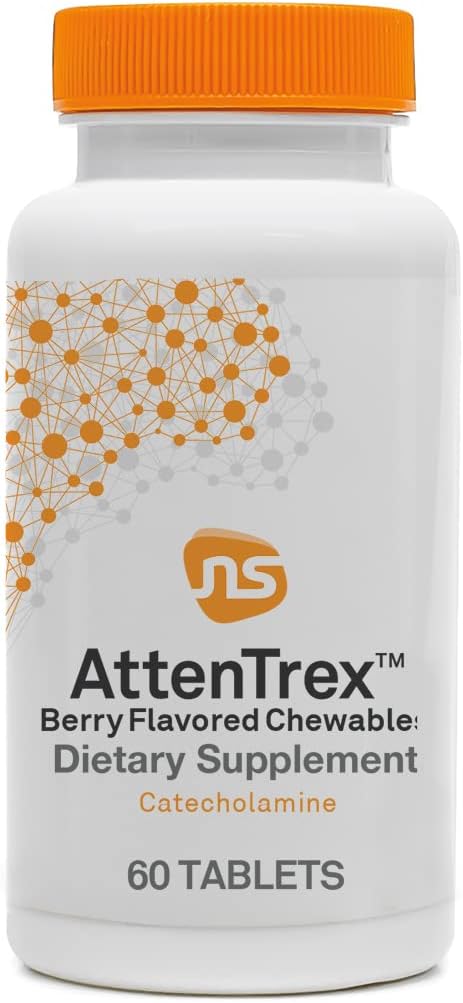 NeuroScience AttenTrex Chewable Brain Supplement for Memory & Focus (60 Tablets) - görsel 1