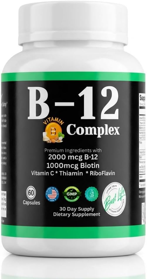 THIS LITTLE HOUSE OF MINE B-12 Vitamin Complex, 2000mcg B-12 with Vitamin C - görsel 1