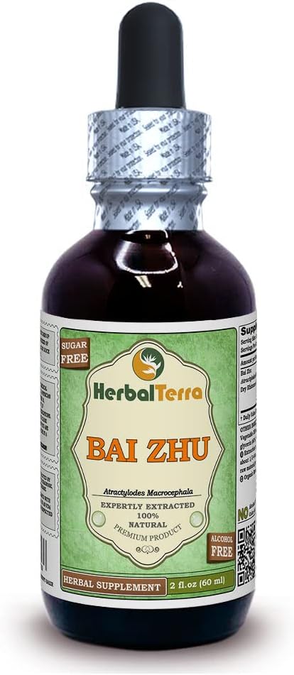 Bai Zhu, Atractylodes (Atractylodis Macrocephalae) Tincture, Dried Root Liquid Extract by HerbalTerra (2x60 ml) - görsel 7