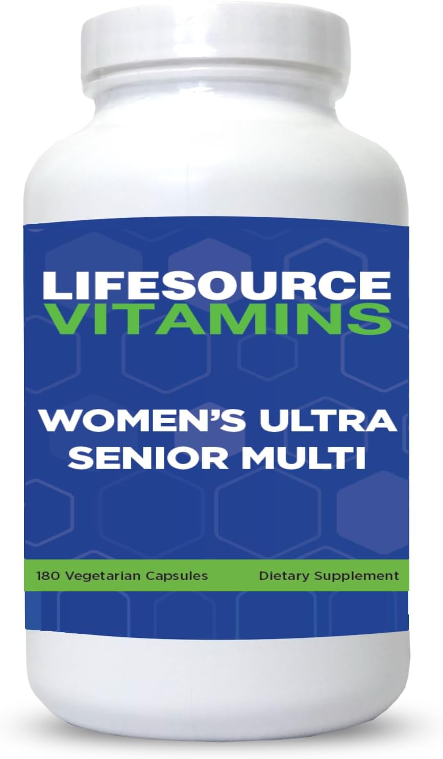 LifeSource Vitamins Women's Senior Multi - Multivitamin for Women Over 50 (180 Capsules, 60-Day Supply) - görsel 1