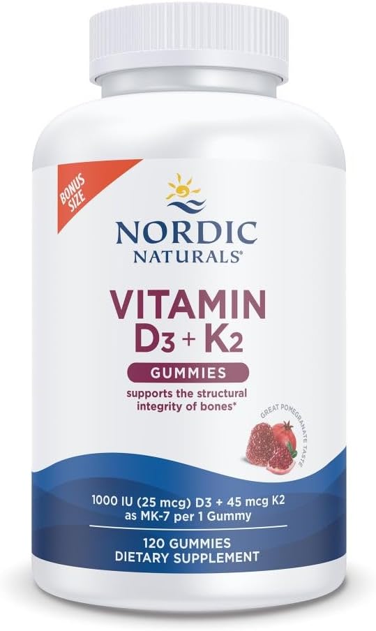 Nordic Naturals Vitamin D3 + K2 Gummies, Pomegranate - 1000 IU + 45 mcg - 60 Gummies - görsel 5