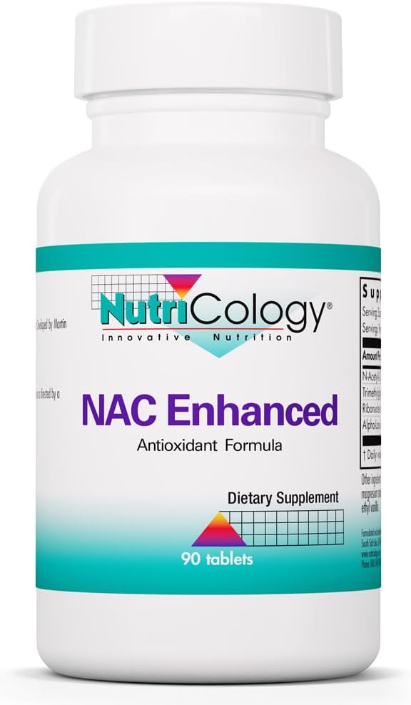 NutriCology NAC Enhanced - N-Acetyl-L-Cysteine Supplement, 90 Tablets - görsel 1