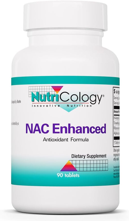 NutriCology NAC Enhanced - N-Acetyl-L-Cysteine Supplement, 90 Tablets