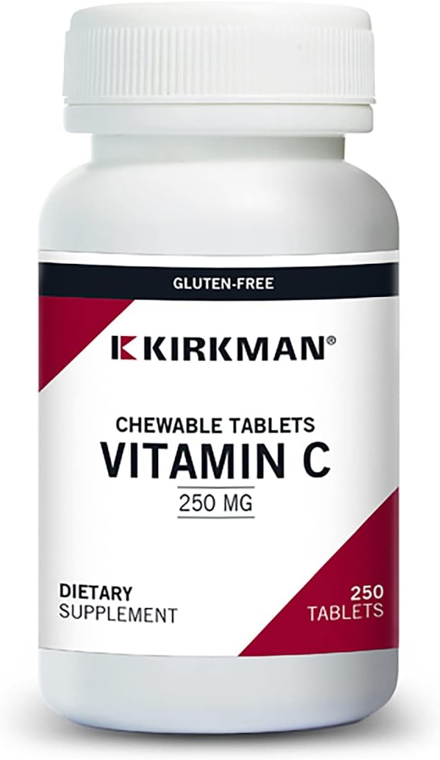 Kirkman Labs Vitamin C 250 mg Chewable Tablets with Stevia - 250 Tablets - görsel 1