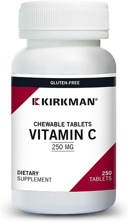 Kirkman Labs Vitamin C 250 mg Chewable Tablets with Stevia - 250 Tablets