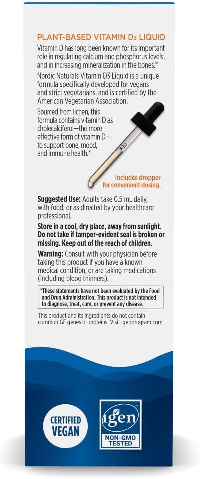 Nordic Naturals Plant-Based Vitamin D3 – Bone Health: Vitamin D contributes to the maintenance of normal bones and – Image 6