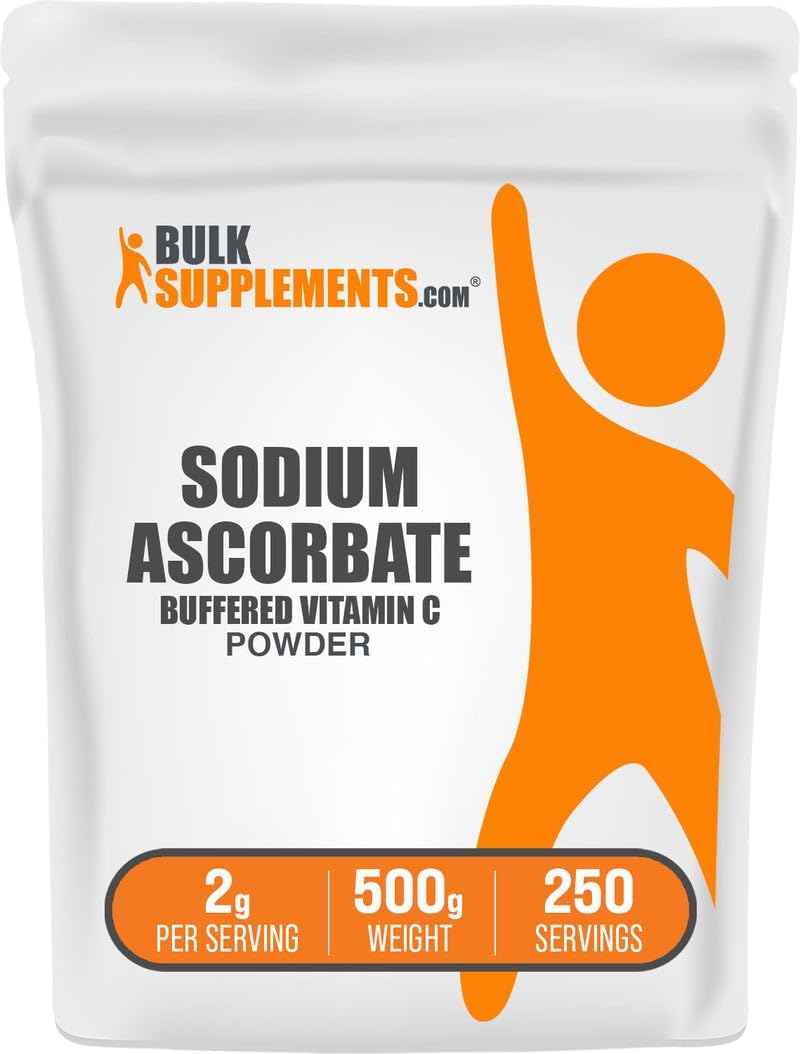 Sodium Ascorbate Powder (Buffered Vitamin C) - 500g by BulkSupplements - görsel 1