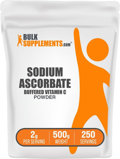 Sodium Ascorbate Powder (Buffered Vitamin C) - 500g by BulkSupplements