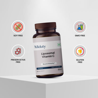 Miduty Liposomal Vitamin C - Gluten-free - Non-GM - 90 Capsules