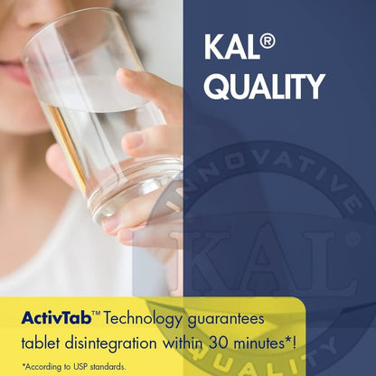 KAL DHEA-10 Tablets - 10mg DHEA Supplement for Hormone Support - 60 Tablets