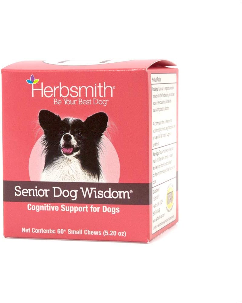 Herbsmith Senior Dog Wisdom – Canine Dementia Supplement – 60 Small Chews - görsel 1