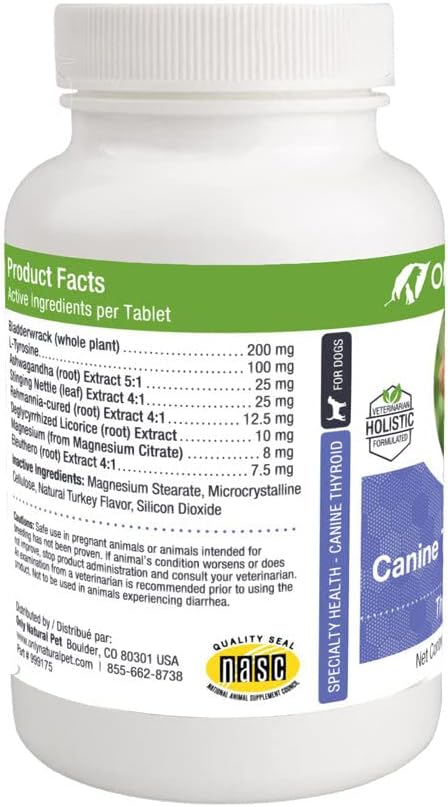 Only Natural Pet Canine Thyroid Wellness Supplement for Dogs, 90 Chewable Tablets - görsel 2
