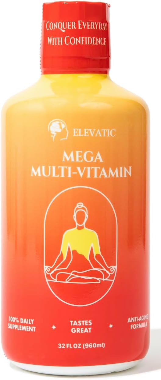 Elevatic Mega Liquid Multivitamin - 960ml - Daily Liquid Multivitamin with Essential Nutrients - görsel 1