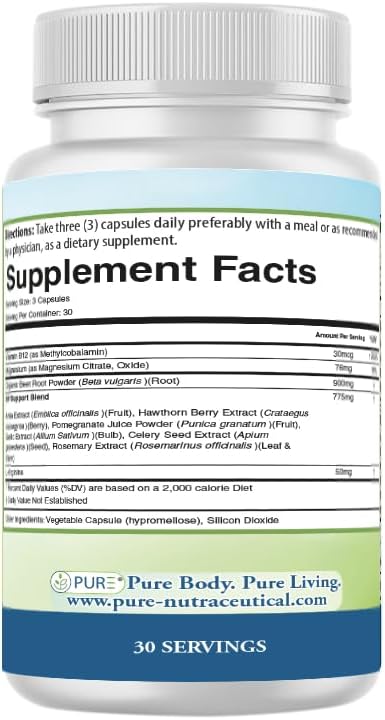 PURE® Beets+ Organic Beetroot Capsules – 900mg – 90 Count - görsel 3